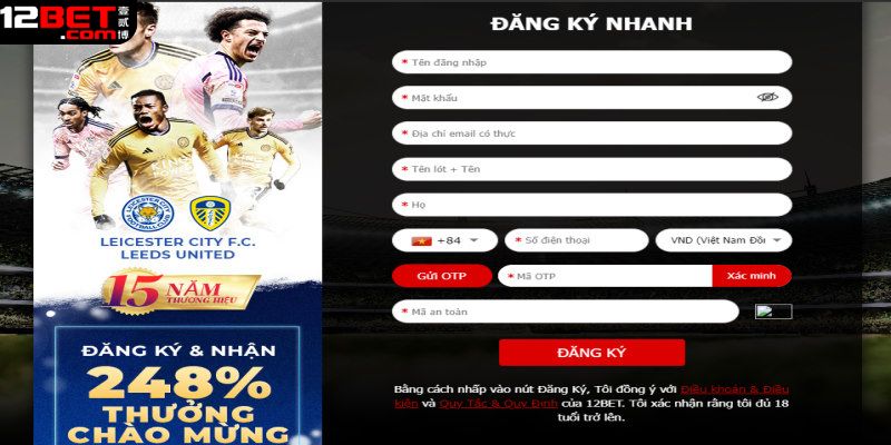 Chi tiết quy trình đăng ký 12bet trên điện thoại di động