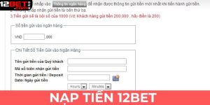 Nạp tiền với phương thức chuyển tiền nhanh